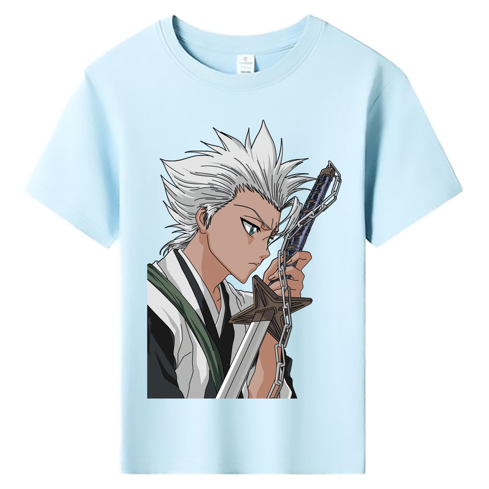 （画像用） ブリーチ 日番谷冬獅郎（ひつがや とうしろう） BLEACH Hitsugaya Toushirou 綿100％キッズTシャツ（フロントプリント）